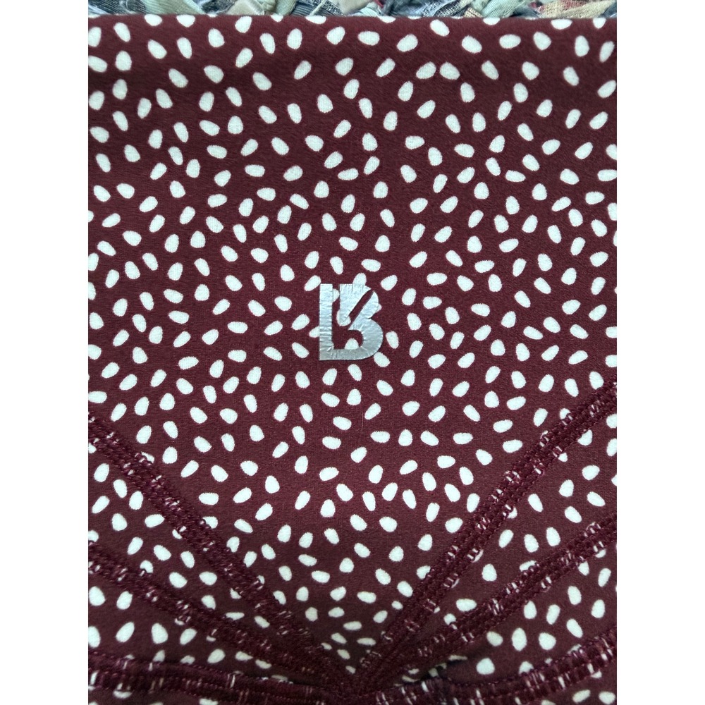 Buffbunny Collection Speckled Leggings Burgundy‎ White High Waist XL 25 Inseam - Picture 8 of 8